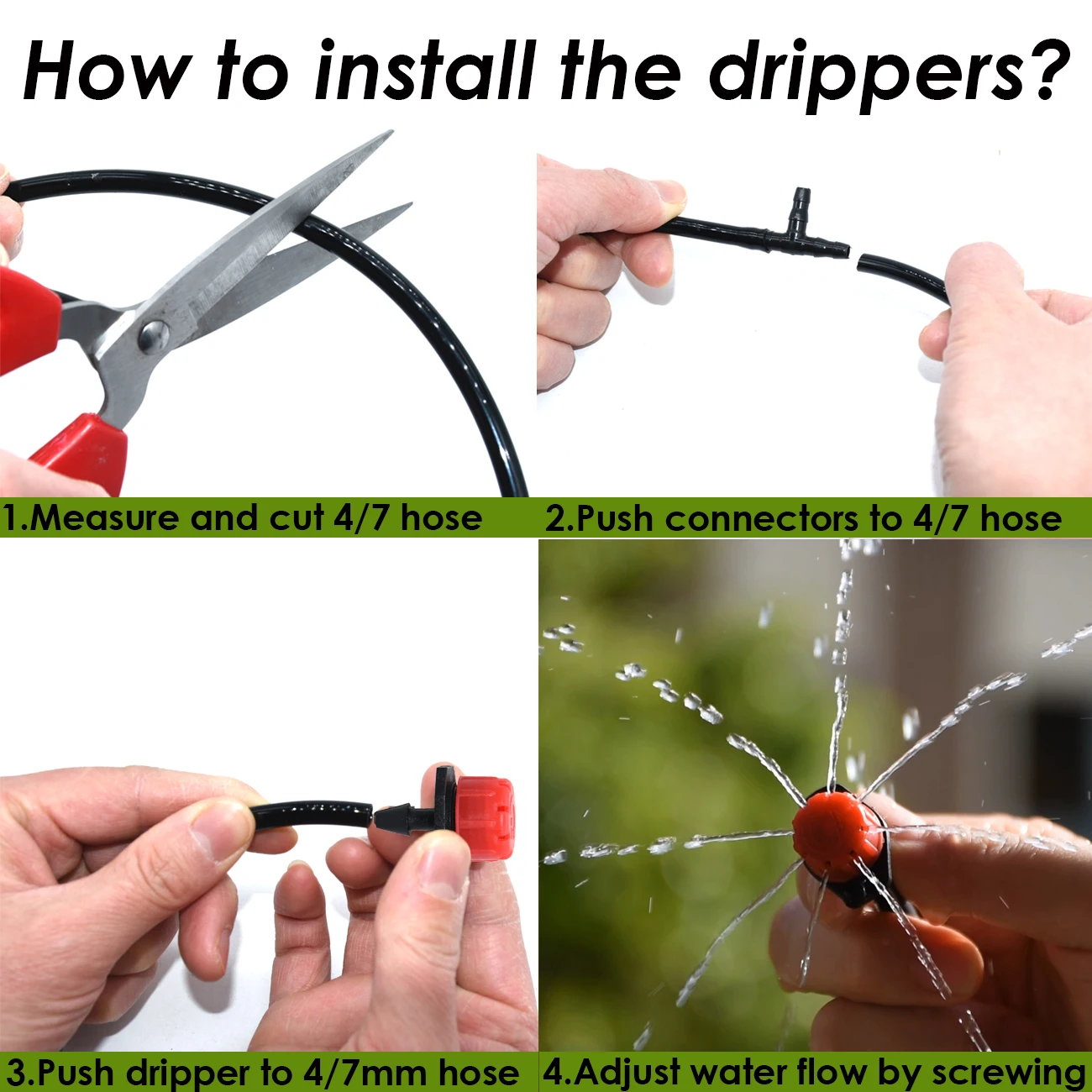 5m-50m 1/4inch Garden Watering Hose 4/7mm PVC Micro Drip Irrigation Balcony Pipe Tubing Sprinkler Lawn Greenhouse SPRYCLE garden hose water hose plastic hose expandable hose silicone tube plastic tube acrylic tube drip irrigation system