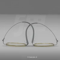 Очки в титановой оправе для мужчин и женщин, с круглыми линзами — изображение 5