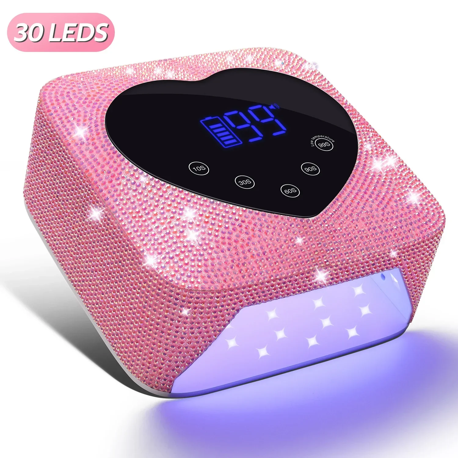 ED Nail Lamp Pink Rechargeable Cordless 5W Nail Polish Curing Lamp Nail Dryer  (N3)(1U85)