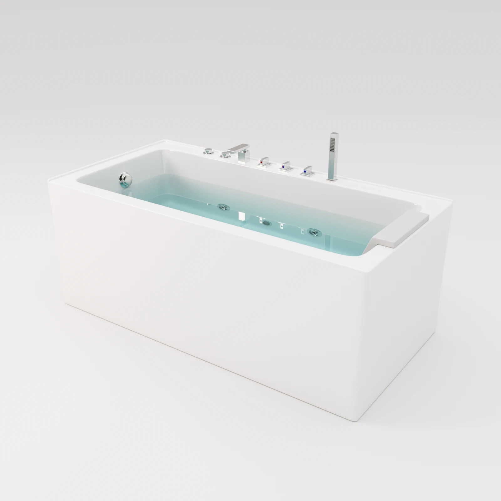 Enjoyable And Relaxed Acrylic Whirlpool Massage Bathtub