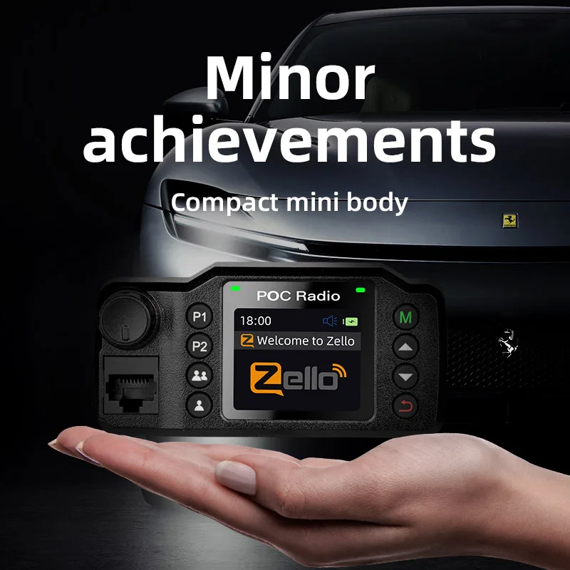 New Car Walkie Talkie Zello Mini Car Radio Android Bluetooth WIFI 4G Public Network Sim Card Long Range mobile Poc Radio TK-8900 5