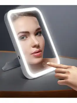 Light Up Your Beauty Routine: LED Makeup Mirror With Adjustable Dimming, Rotating & Storage - USB Vanity Mirror 2