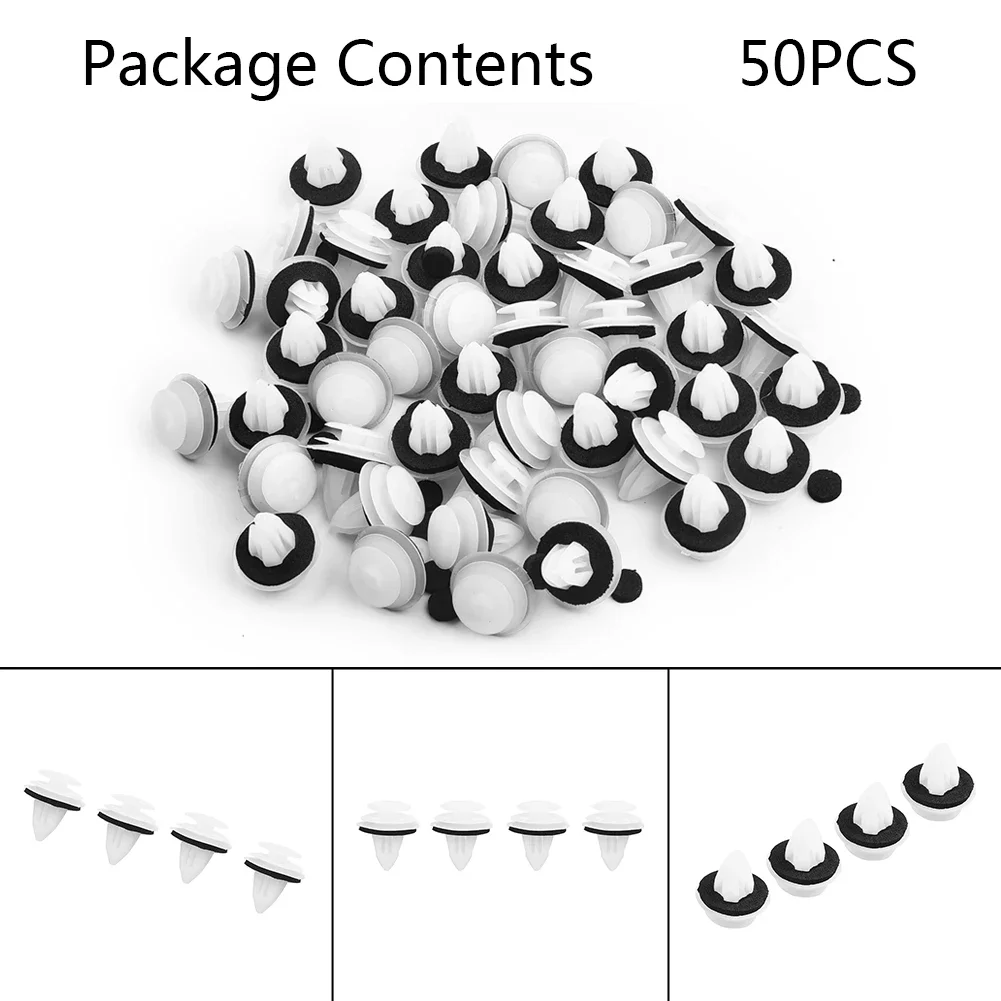 

50pcs Car Clips With Washers Universal White +Black Car Door Clips For -Mazda CX-5 CX5 CX-7 -MAZDA 3 6 2 ATENZA Axela Interior