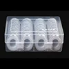 60Pcs Clear Transparent Coin Capsule Holder 33mm Round Boxed Coin Holder Plastic Storage Collectable Display Cases with capsules 4