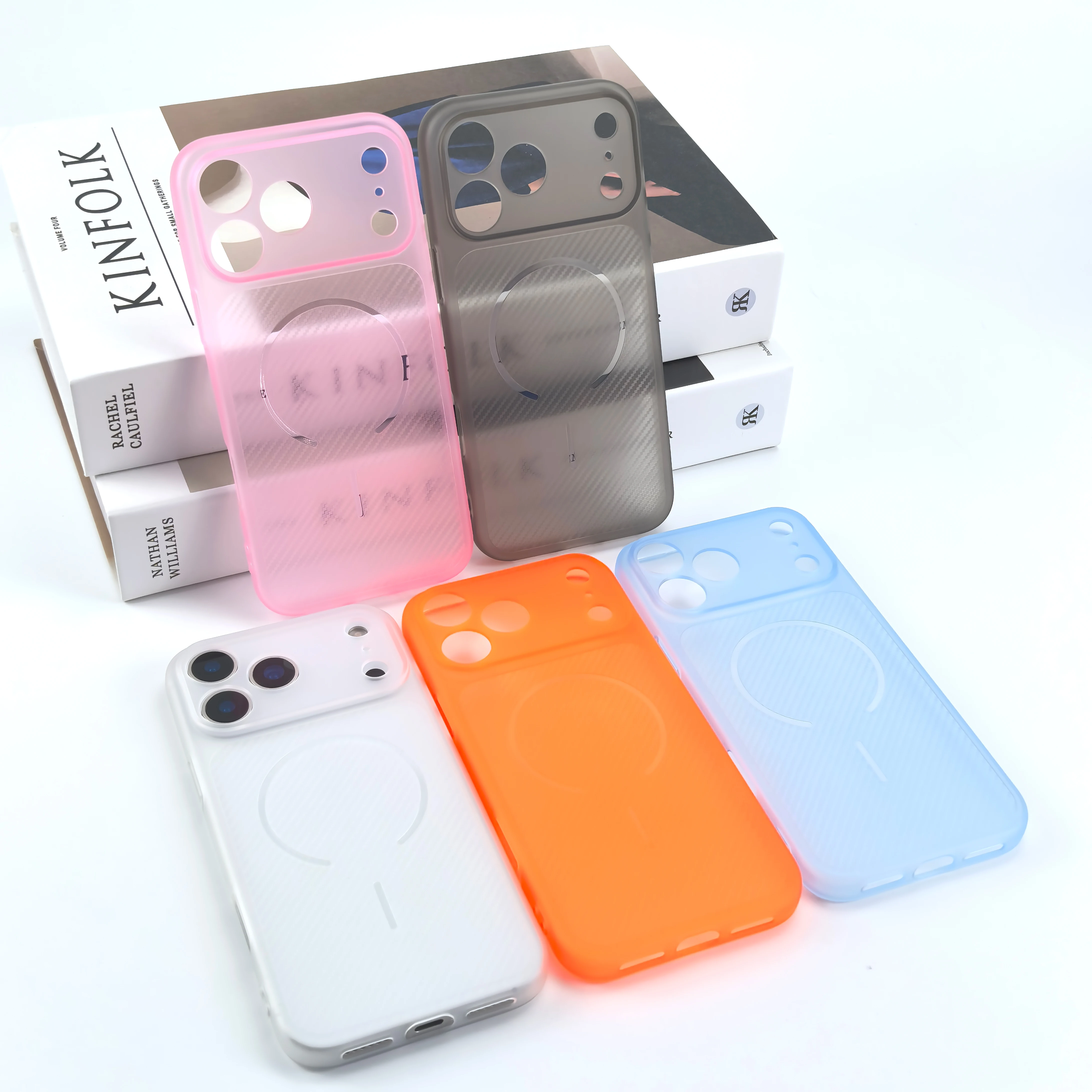 Frosted Translucent Carbon Fiber Texture Shockproof Phone Case