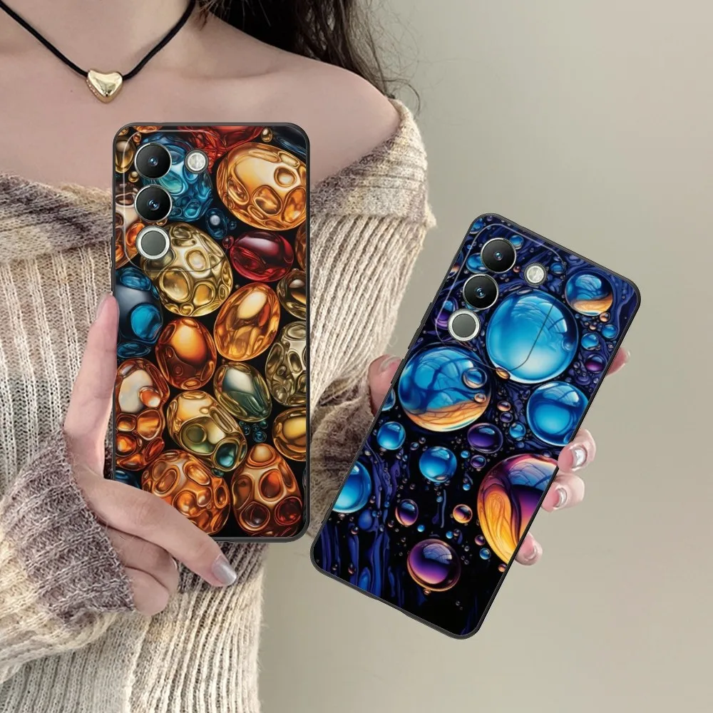 3D Gilding Mobile Cell Phone Case For Vivo Y95 Y93 Y31 Y20 V19 V17 V15 Pro X60 Nex Black Soft Phone Cover Funda