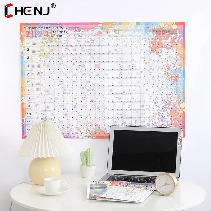 

2024 Wall Hanging Calendar Yearly Planner Sheet Memo Pad To Do List Agenda Schedule Organizer Check List Home Office