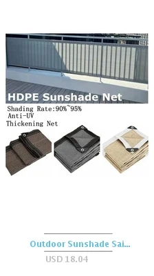 Description Picture 5 of itemOutdoor Garden Shading Net Anti-UV HDPE Shade Net Swimming Pool Cover Patio Sunshade Pergola Canopy Greenhouse Plant Shed Sail