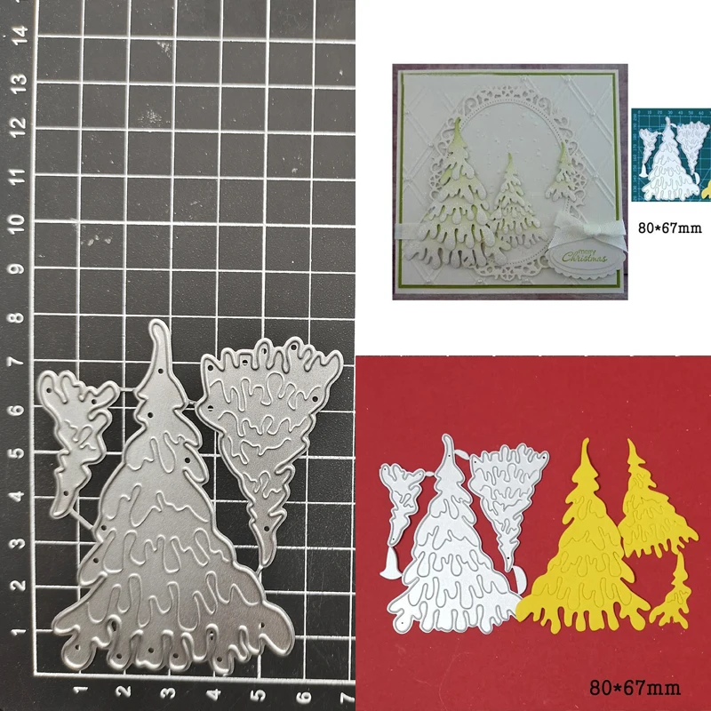 

Christmas Tree Snowflake Metal Cutting Dies Stencil Scrapbooking DIY Album Stamp Paper Card Embossing Decor New Dies