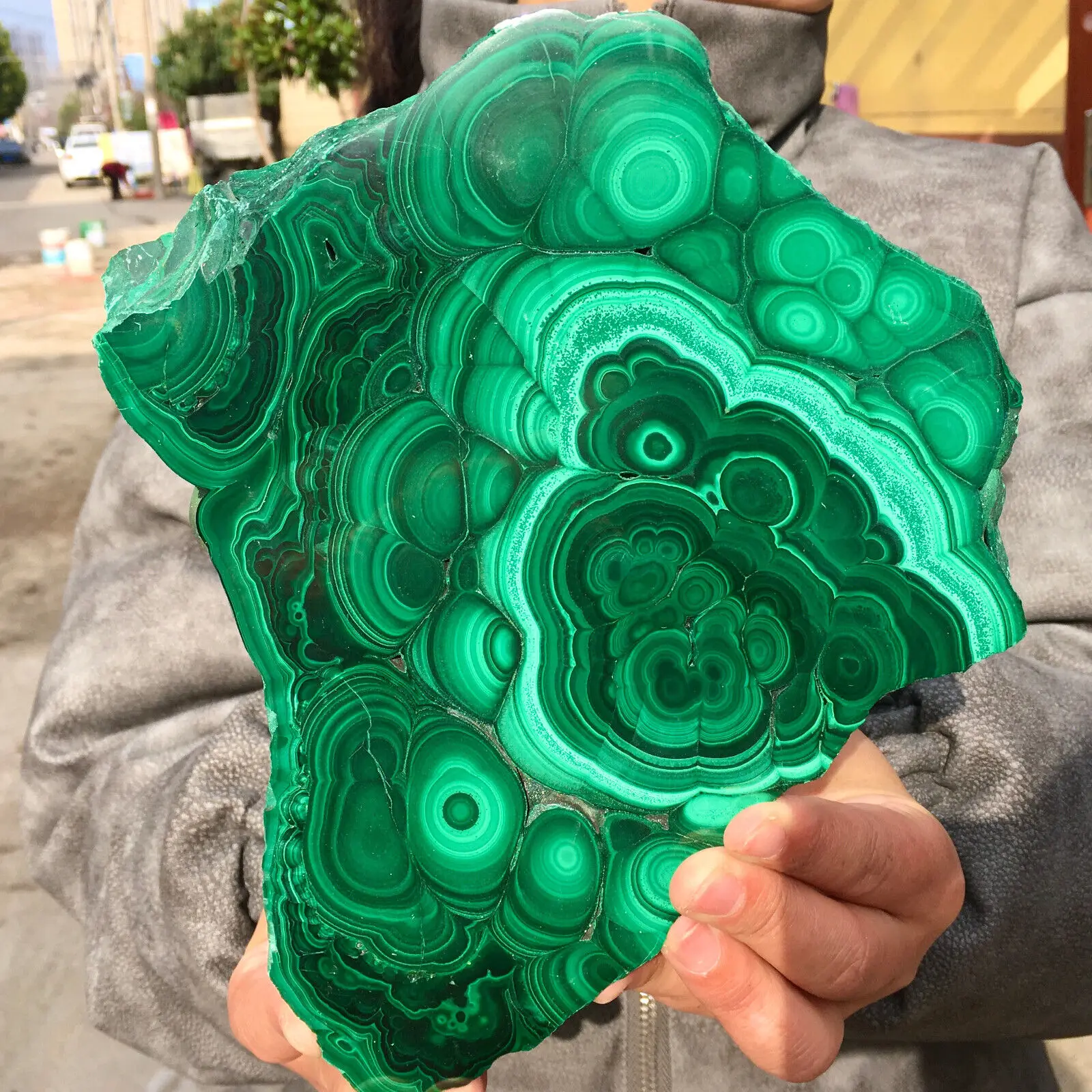 Natural Malachite Crystal Quartz Cluster Coarse Mineral Specimens Reiki Healing 4