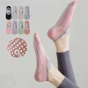 Breathable Towel Bottom Yoga Socks Women Silicone Non-Slip Bandage Pilates Sock Ladies Ballet Dance Fitness Workout Cotton Socks 3