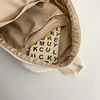 Small Canvas Backpacks For Women 100% Cotton School Bags For Teenage Girls Solid Purple Brand Korea Style Cloth Casual Satchels 4