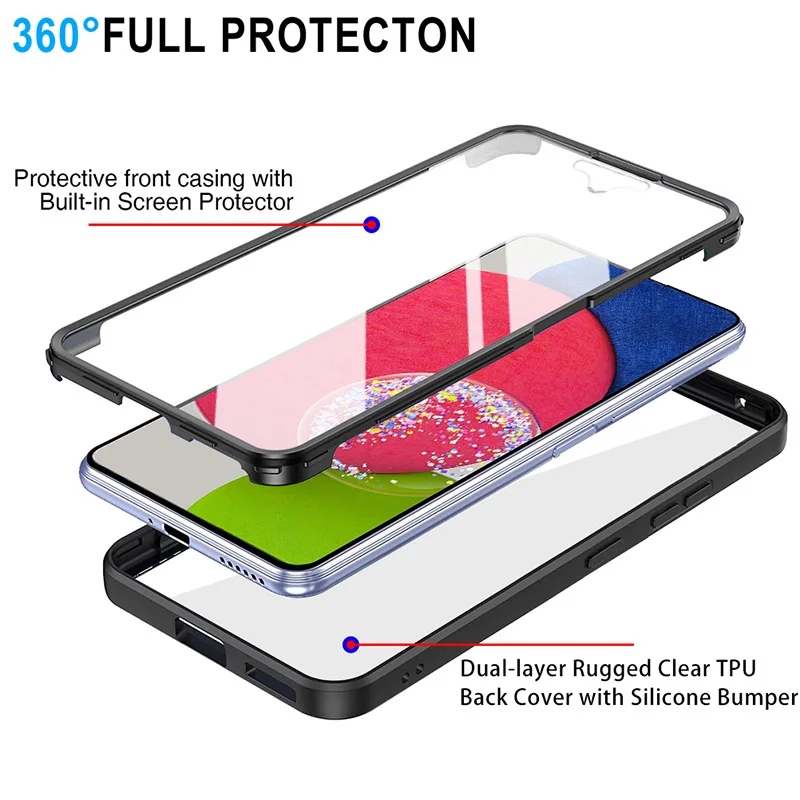 Ultimate 360° Shockproof Protective Phone Case - Full Body PC+TPU Design