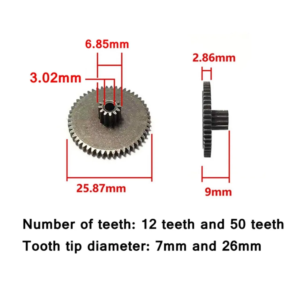 0.5M Metal Gear Single/Double Gear 18/24/36/42/50 Teeth 3/4/6mm DIY Model Tool Parts