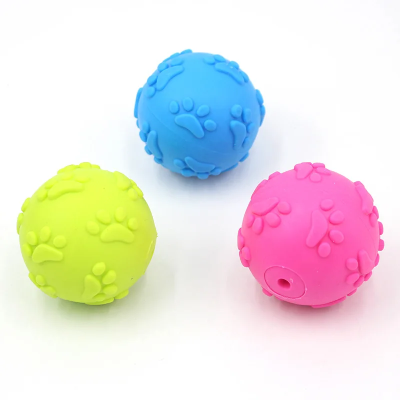 RubberInteractiveToysforPetDogSqueakersDogBallBiteresistantElasticToySuitable