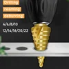 HSS Titanium-Coated Spiral Groove Step Drill Bit Or Straight Grooved Drill Bits 3-12 4-12 4-20 4-32 For Wood Metal Hole Cutter 3
