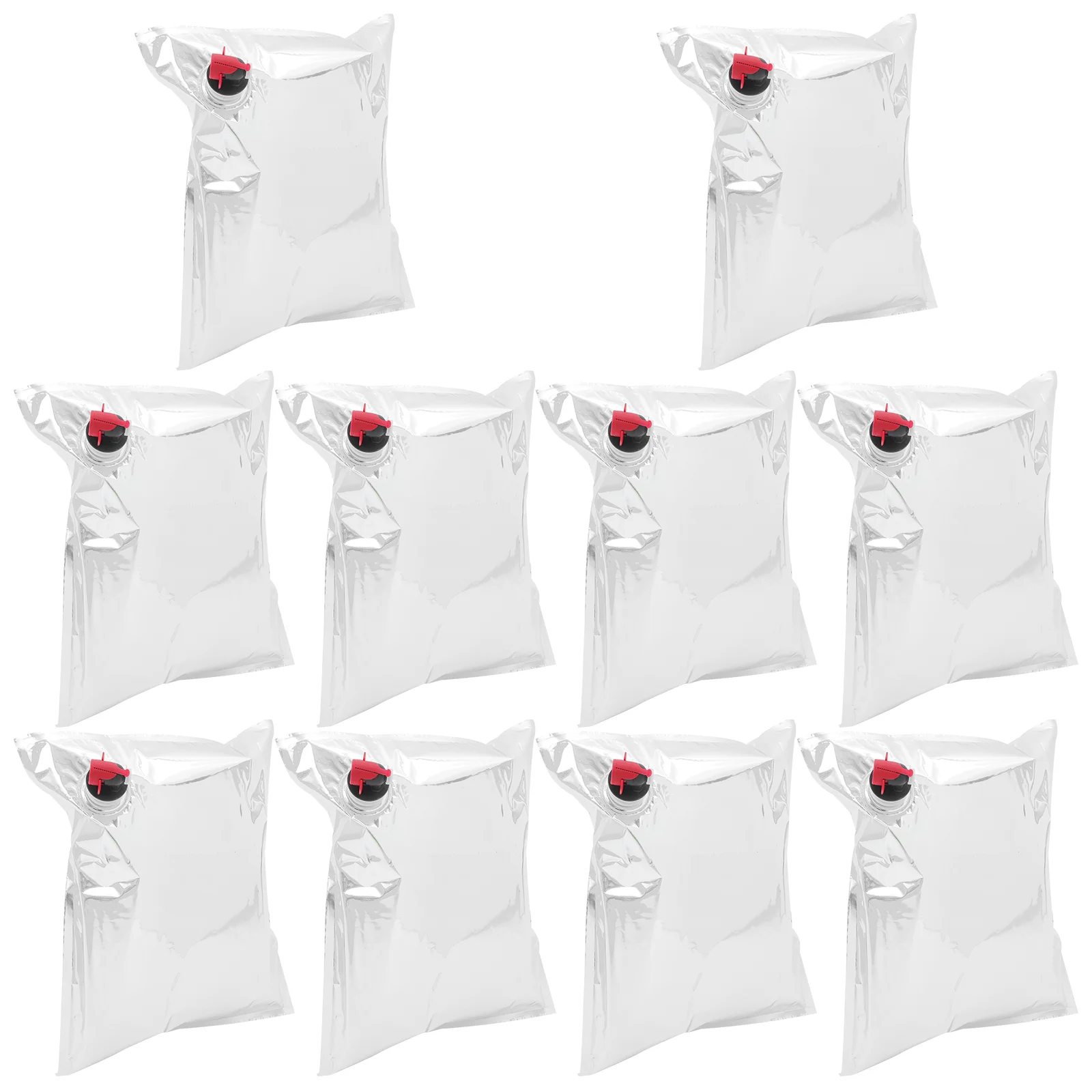 

10 Pcs Butterfly Valve Bag Drink Folding Filling Drinking Pouches With Funnels Container Vmpet Plastic Drinks Bladder