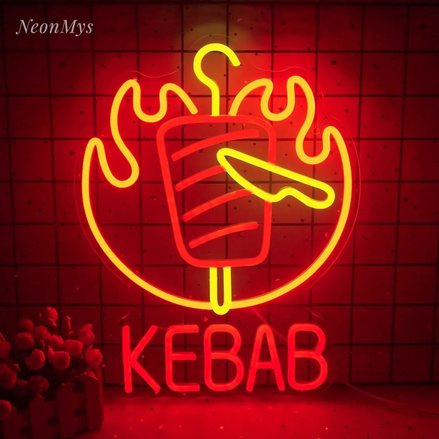 

BBQ Neon Signs Kebab Neon Lights Sign Led Decor Suitable for Barbecue Restaurant Bar Christmas party Art Hanging Decorative