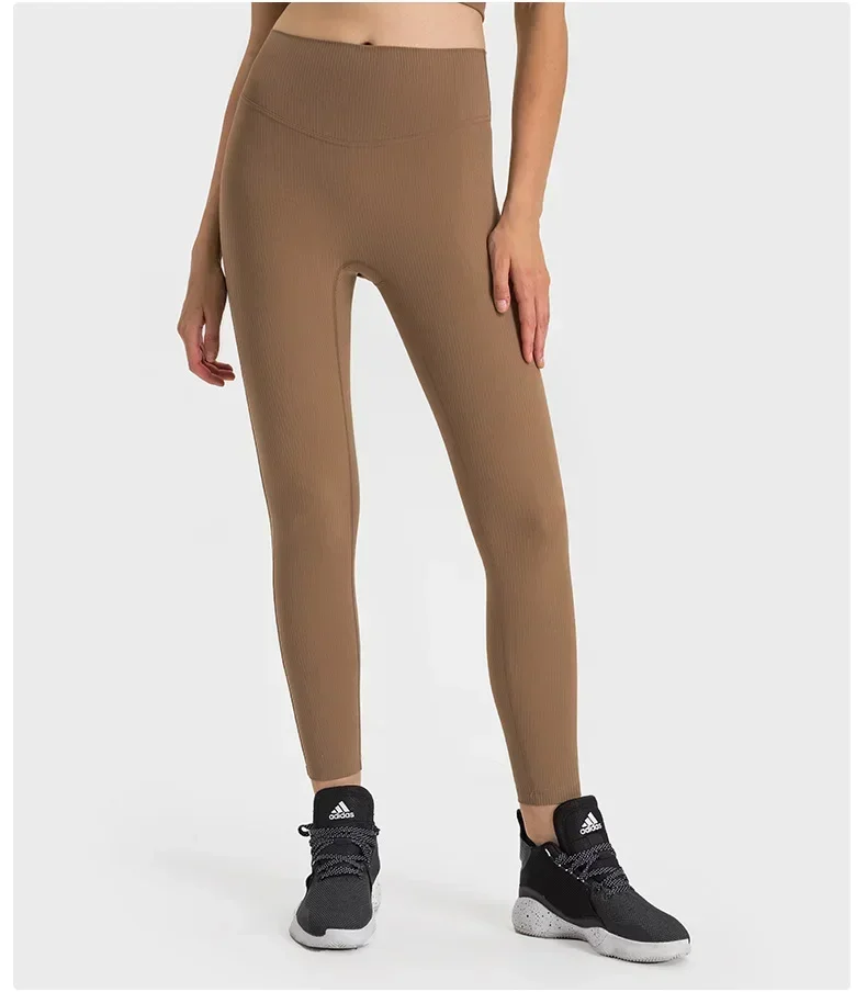

Lulu Align Women Ribbed Sports Pants Outdoor Jogging Yoga Gym High Waist Leggings Fitness Sport Tights Women's Clothing