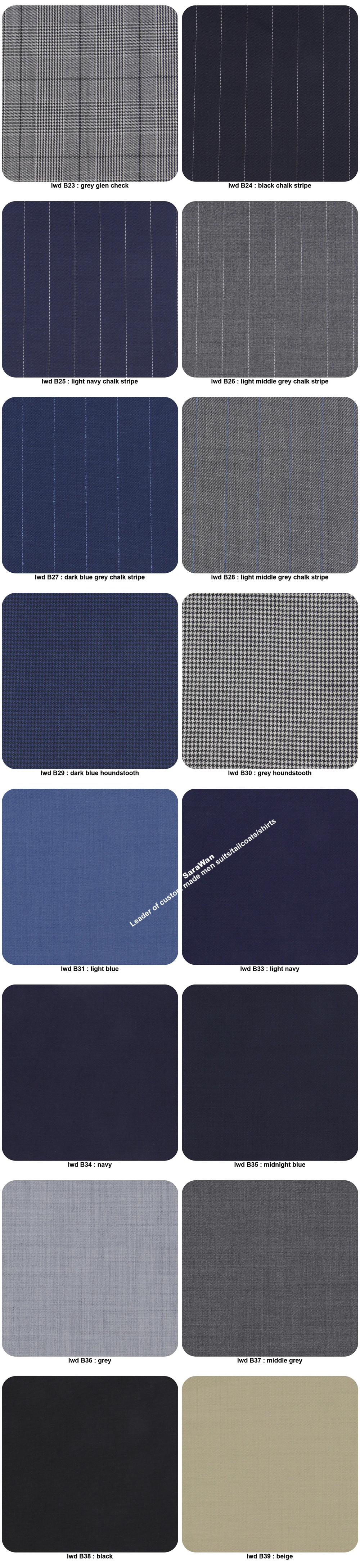 Description Picture 3 of itemLuxury Navy Plaid Suit Men Custom Made Wool Blend Business Suits With Bemberg Lining,Bespoke Tailore Casual Windowpane Blue Suit