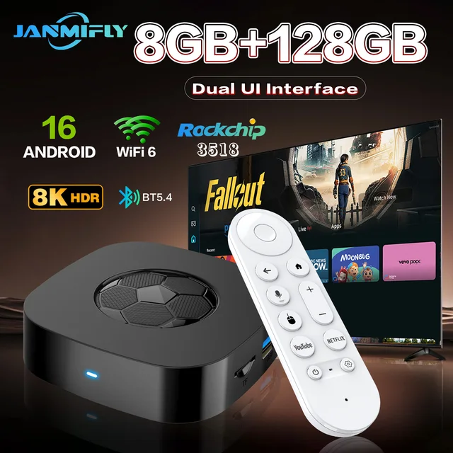 2026 New T1 Ultra TV Box Dual UI Interface 8K Ultra HD Android 16 8GB 128GB WIFI 6 Assistant Smart Streaming Media Player