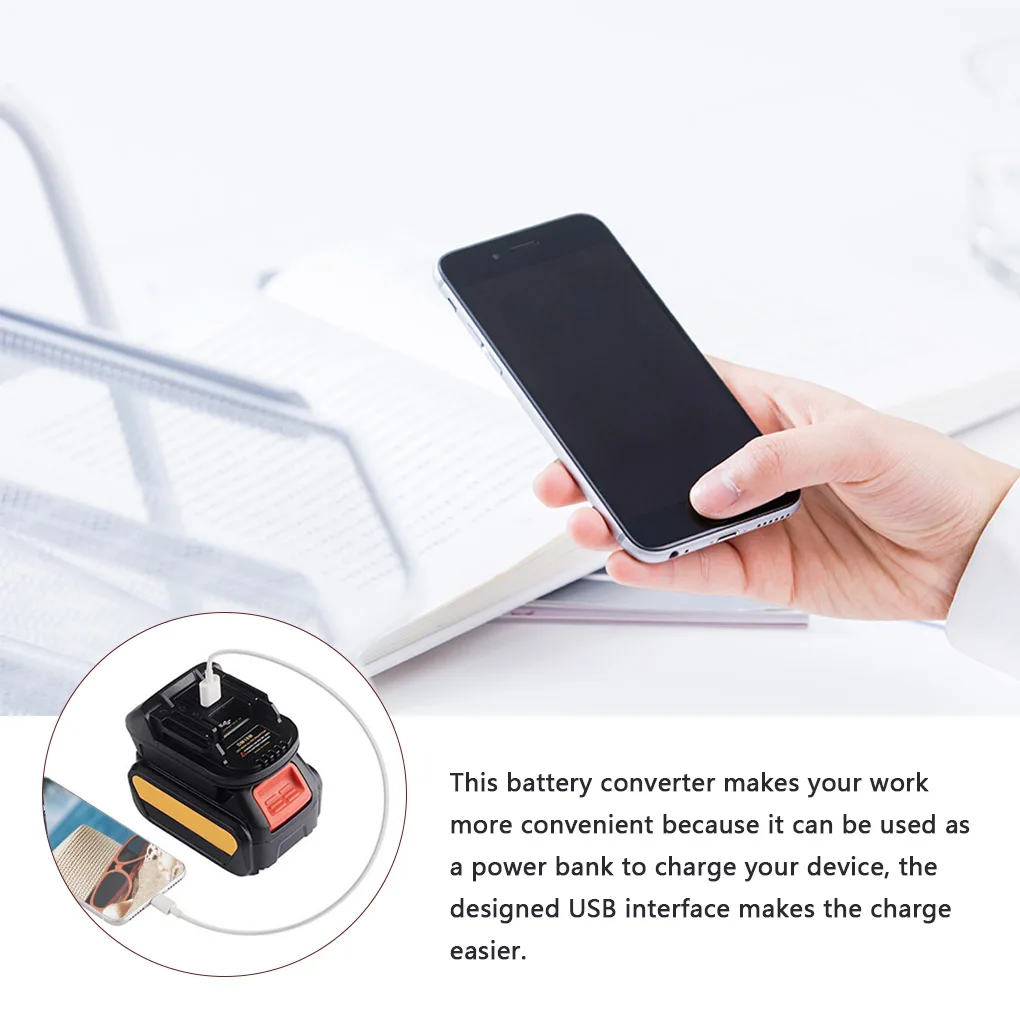 Battery Converter DM18M USB Interface Practical Convenient Batteries Adapter Electric Portable Button Converting Tool