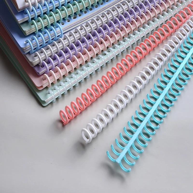 

12mm 30 Hole Plastic Ring Binder Binding Strip Binder Buckle Multicolor Optional A4B5 Binder Binding Coil DIY Decorative Ring