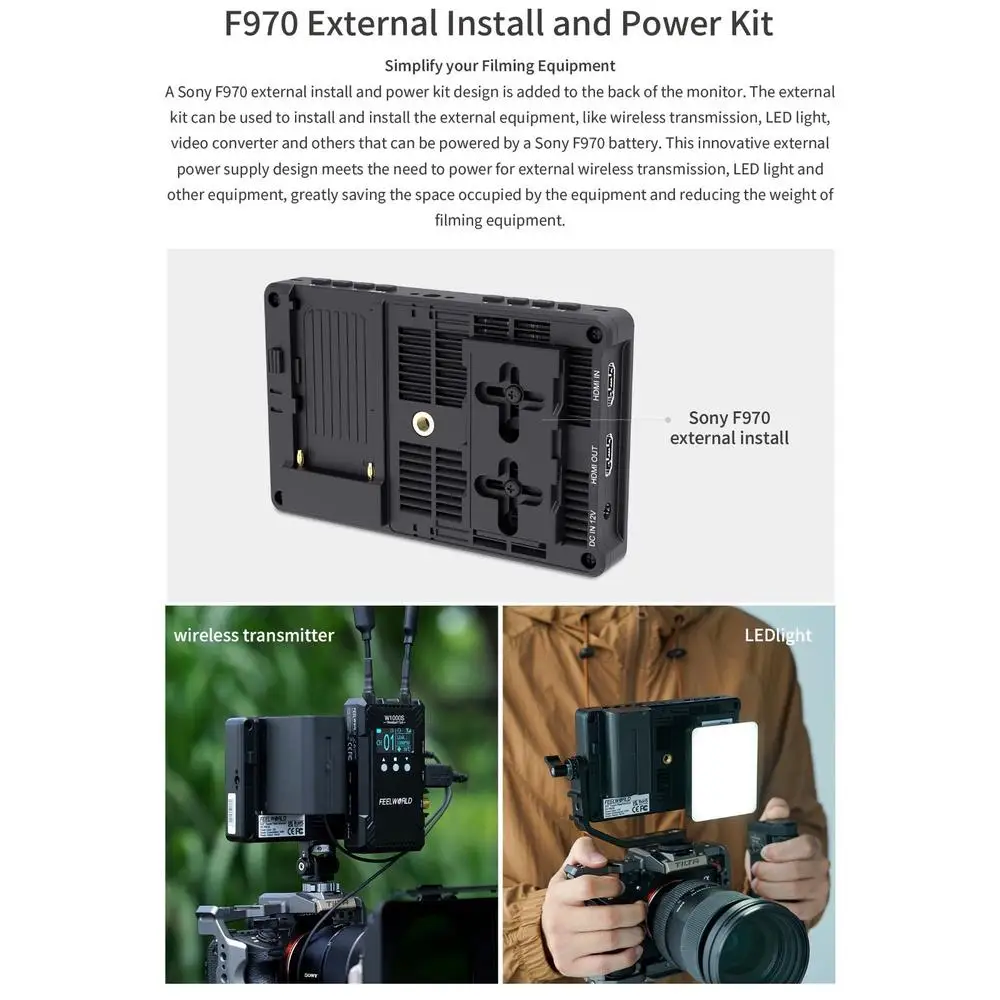 F6 Pro 5.5 Inch DSLR Camera Filed Monitor Touch Screen 1600nits Ultra Bright IPS