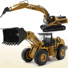 1:50 Dump Truck Excavator Wheel Loader Diecast Metal Model Construction Vehicle Toys for Boys Birthday Toy Collection Toy Car