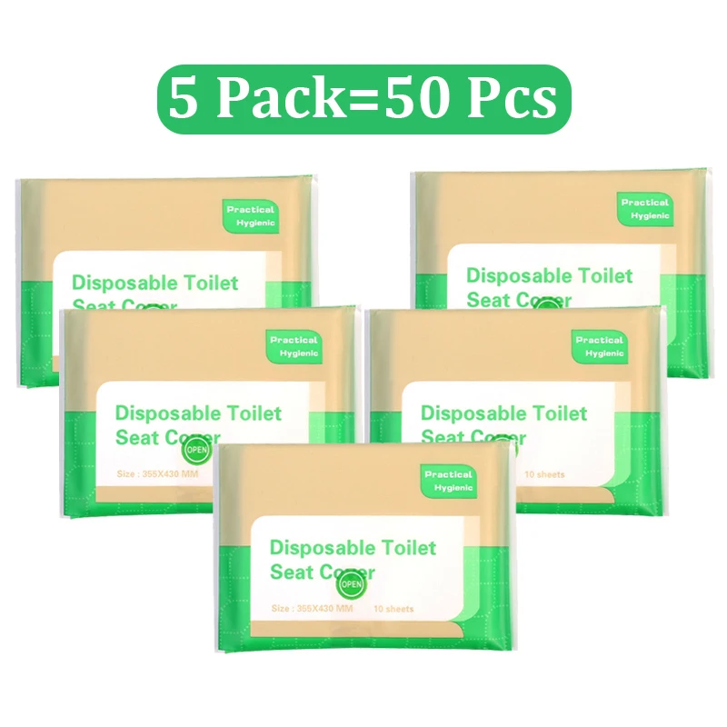 Disposable Waterproof Toilet Seat Covers – Portable & Biodegradable for Travel, Camping & Hotel Use