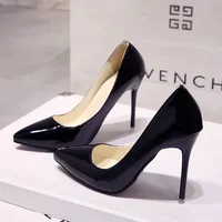 Nude Pumps for Women High Heel Shoes Female Fashion Patent Leather Sexy Pointed Toe Thin Heel Wedding Shoes Plus Size 34-44 - Image 5