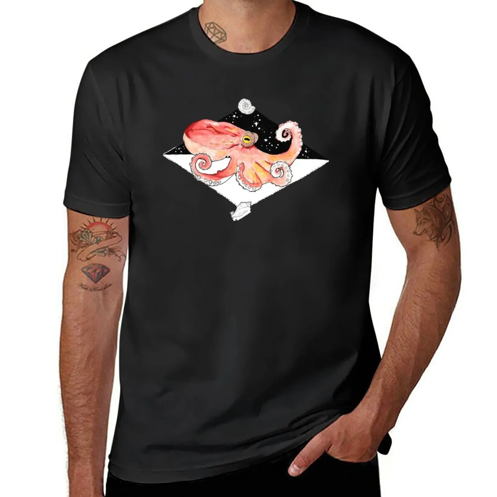 

Giant Octopus (Enteroctopus dofleini) T-Shirt blacks plain mens graphic t-shirts big and tall