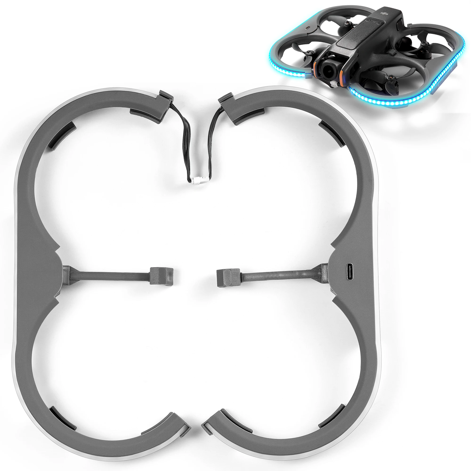 VIFLY NeoHalo Neo2Halo LED Light Strip for DJI Neo or Neo2 or Duct Guards with Colorful LED Strip for DJI Avata 2 thumbnail 4