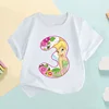 Fairy Tinker Bell Princess Number Print Kids T shirt Girls Clothes 1 2 3 4 5 6 7 8 9 Years Birthday Baby Boys T-Shirts,HKP2444 1