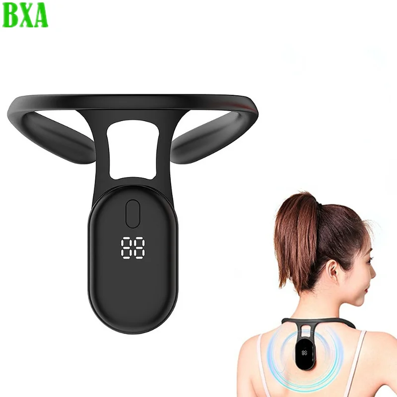 Posture Corrector Device Body Shaping Neck Instrument Electric Ultrasonic Lymphatic Soothing Neck Hump Corrector for Adult Kid posture corrector device micro vibration posture training reminder smart sensor back posture neck hump corrector for adult kid