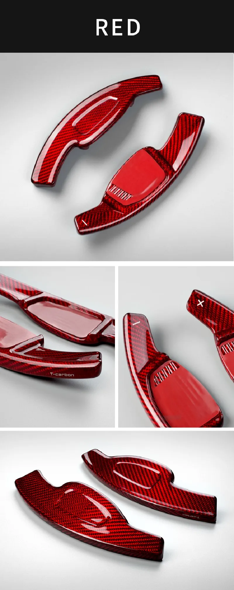 Carbon Fiber Steering Wheel Extension Shift Paddle Shifter For Audi RS Series RS4 RS5 RS7 Car Gear Accessories Paddle Shifters