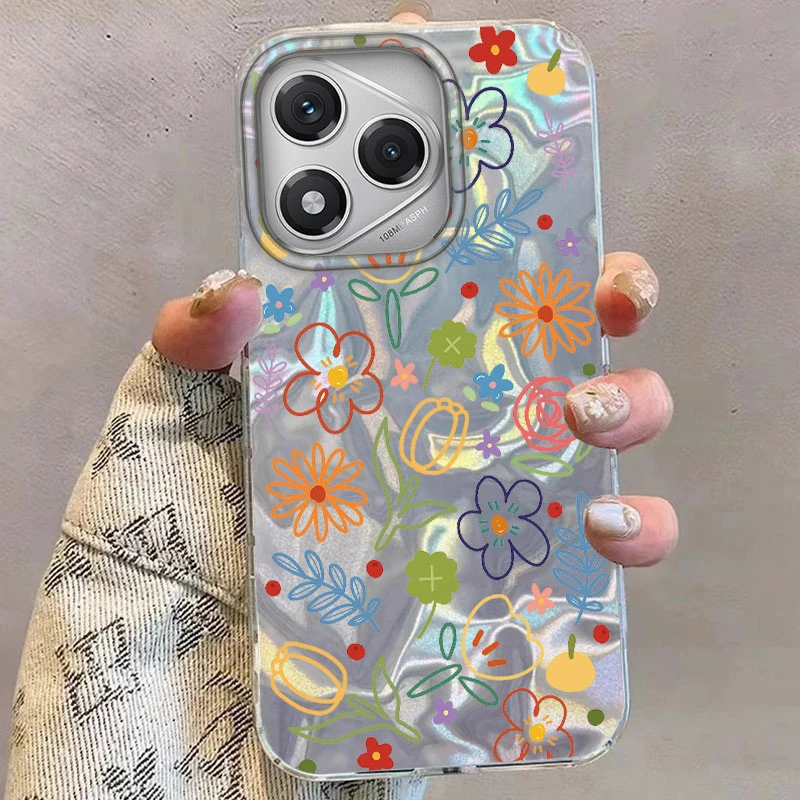 Summer Colorful Flower & Butterfly Girl Phone Case