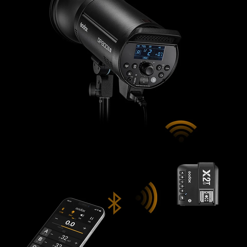 Godox DP800III-V 800ws 재활용 시간 0.1-1.0초 비디오 플래시 조명 스마트폰으로 제어 가능
