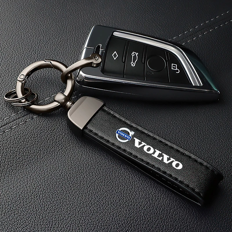Porte-clés Voiture Personnalisé Pour Volvo C30 - En Cuir Et Acier Inoxydable, Avec Logo Volvo - Cadeau Idéal - 6