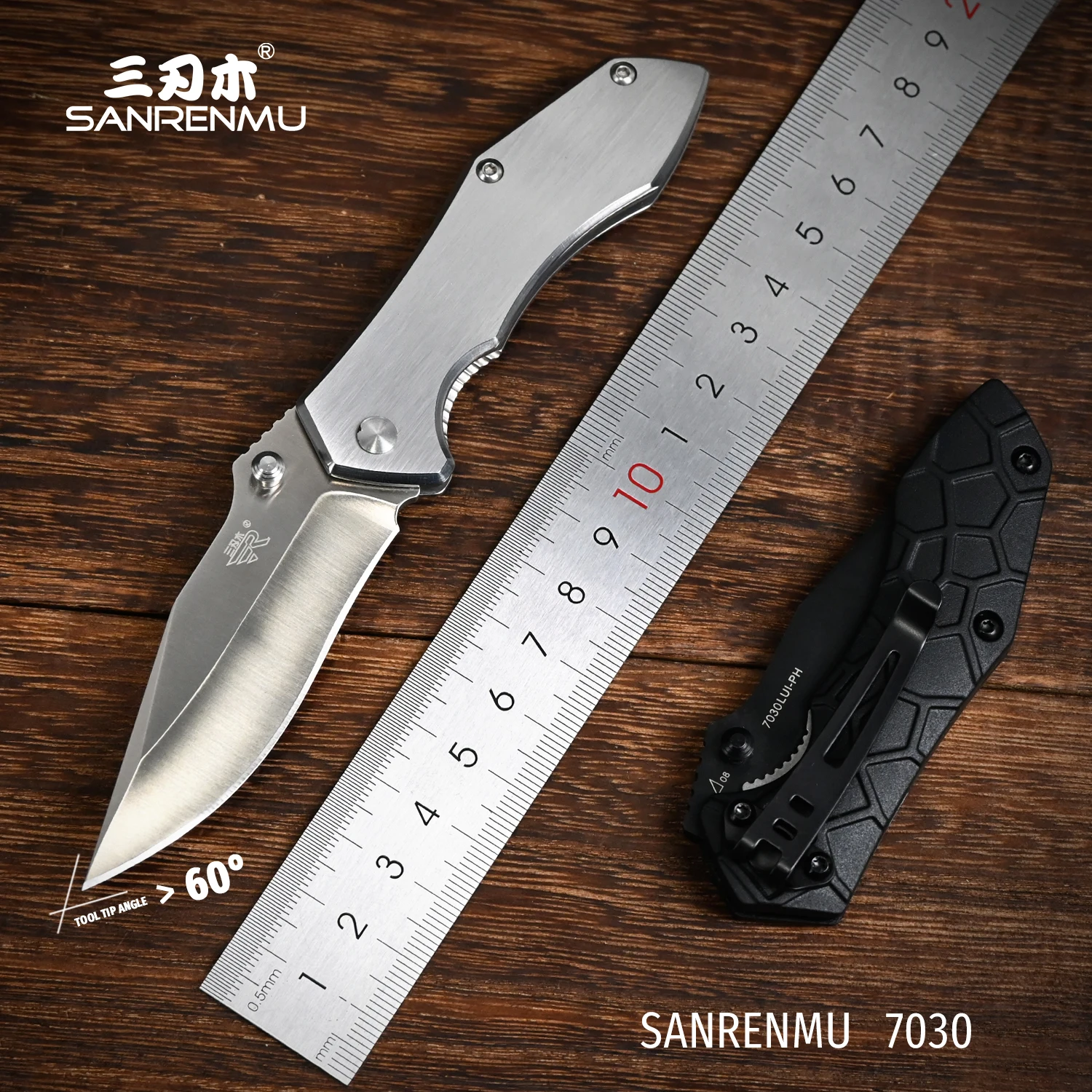 

SANRENMU 7030 Pocket Folding Knife Outdoor Camping Survival Rescue Cutting Fruit Unpacking portable Utility Tool knives