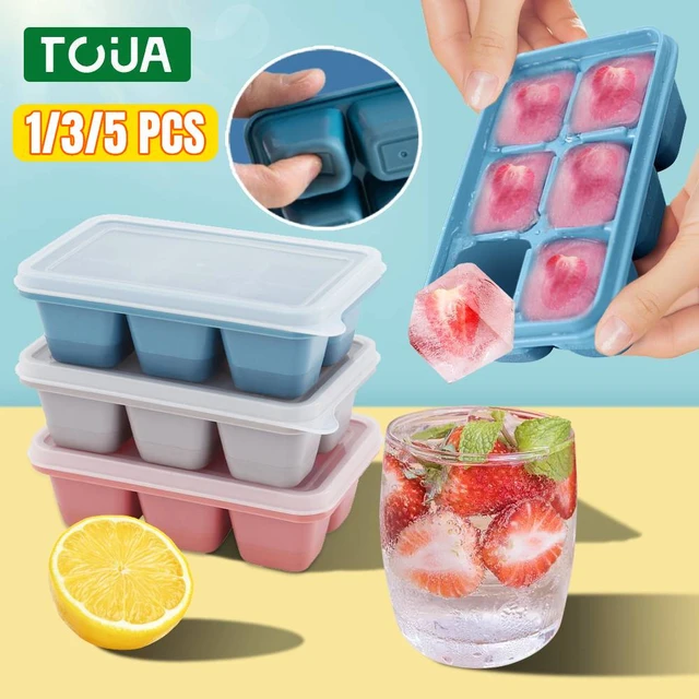 Ready Stock ] Silicone Freezer Tray Soup 4 Cubes Food Freezing Container  Molds With Lid Frozen Packaging Box - AliExpress