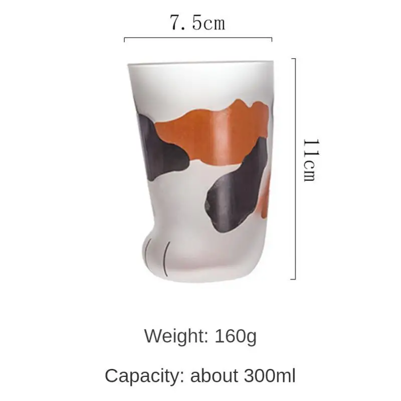 Cat's Claw Cup High Quality Glass Material Durable Unique Cat Foot Design High Quality Cute Cat Lover Gift Ins Cup Juice