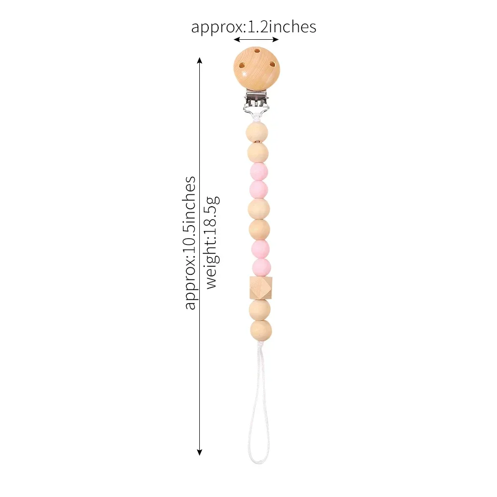 1pcs Personalized Handmade Pacifier Clip Baby Silicone Pacifier Anti-Drop Chain Food Grade Silicone Teething Toys Molar Gift