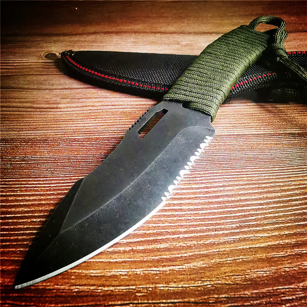 Rope Stainless Steel Knife, Outdoor Hunting Knife, Jungle Survival