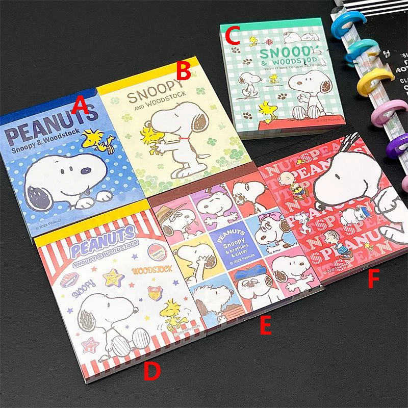 

Kawaii Miniso Snoopy карманная книжка Студенческая милая девушка в форме сердца книжка для заметок не клейкие стойкие Липкие заметки для друзей подарки на день рождения