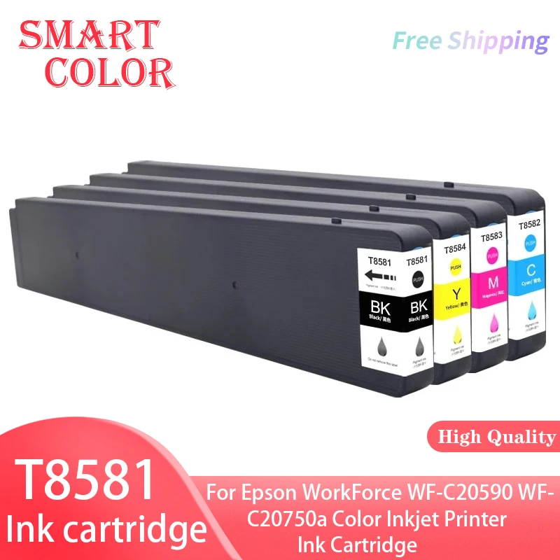 

T8581 T8582 T8583 T8584 Ink Cartridge Compatible For Epson WorkForce WF-C20590 WF-C20750a Color Inkjet Printer Ink Cartridge