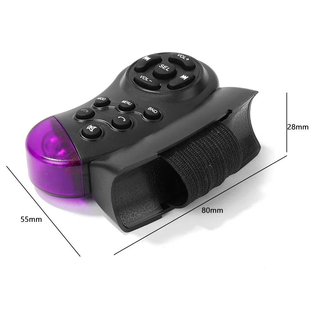 Steering Wheel Remote Control 1Key Universal Wireless For Car Music Radio DVD VCD Without Battery