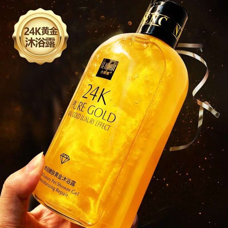 550ml 24k Gold Shower Gel Deep Clean Long Lasting Fragrance Bath Foam Foam Bath Liquid Body Wash