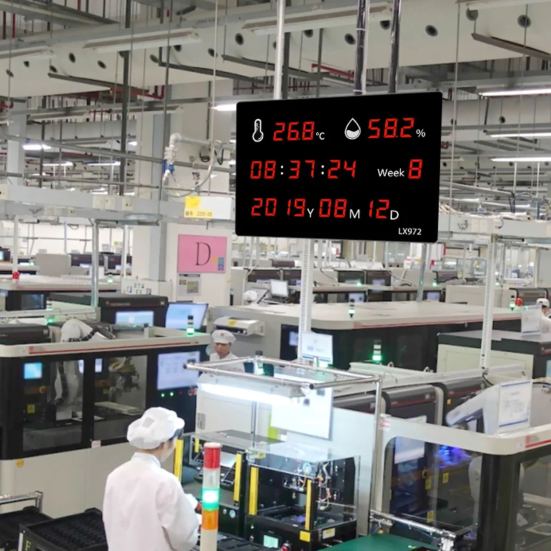 Светодиодный Многофункциональный цифровой Комнатный термометр LX972 наружный с