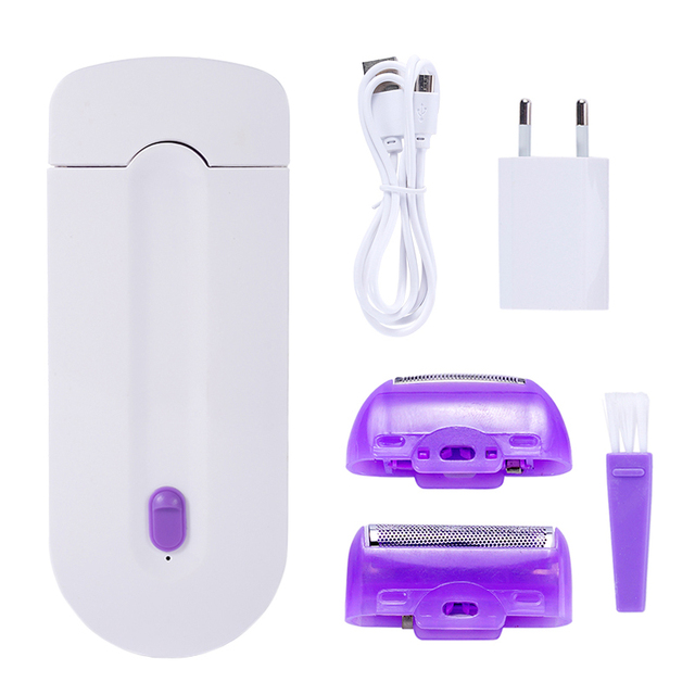 Painless Hair Removal Kit Laser Touch Epilator USB Rechargeable Women Body Face Leg Bikini Hand Shaver Hair Remover